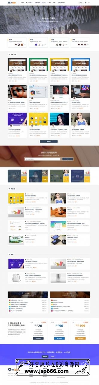 售价400元 RiPro 5.0wordpress高级资源下载站类主题