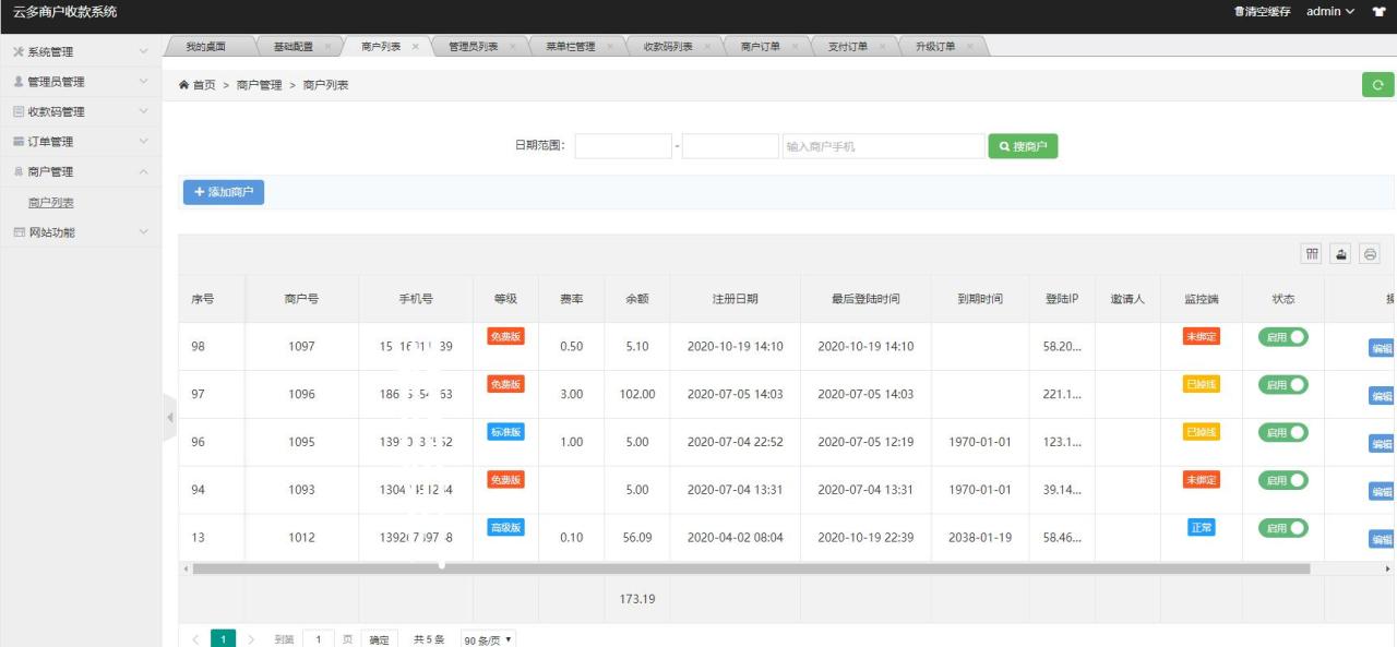 【亲测】666资源网独家更新CcPay多商户码支付系统,码支付易支付+个人支付宝微信二维码收款app监控+搭建教程